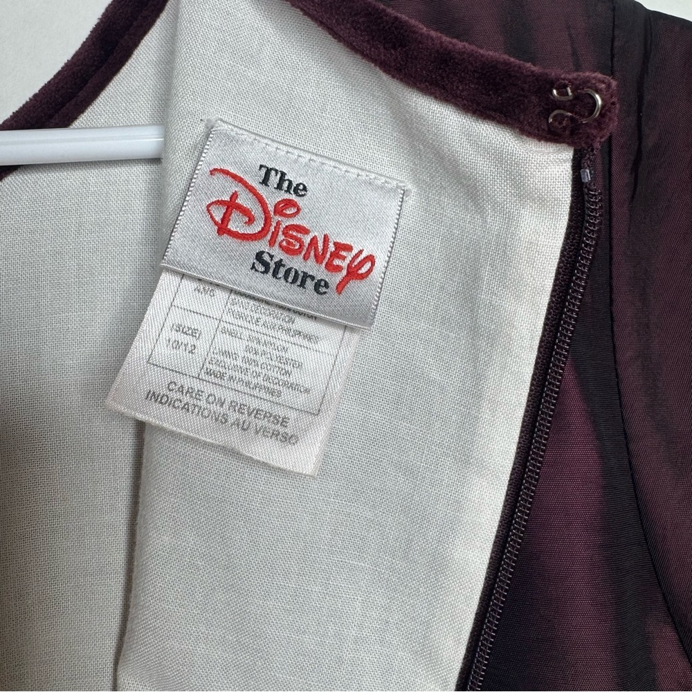 VTG The Disney Store Girls Minnie Mouse Purple Velvet Dress Embroidered Sz 10-12 - Picture 8 of 9